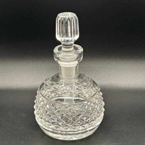 Vintage Clear Glass Perfume Bottle With Stopper Art Deco Style Essential Oils - Picture 6 of 15